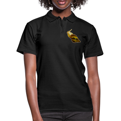 Frauen Polo Shirt Achatina reticulata Low Poly - Schwarz