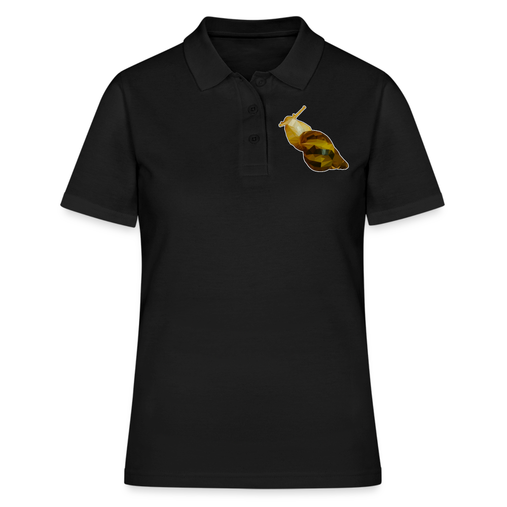Frauen Polo Shirt Achatina reticulata Low Poly - Schwarz