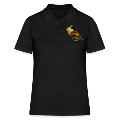 Frauen Polo Shirt Achatina reticulata Low Poly - Schwarz
