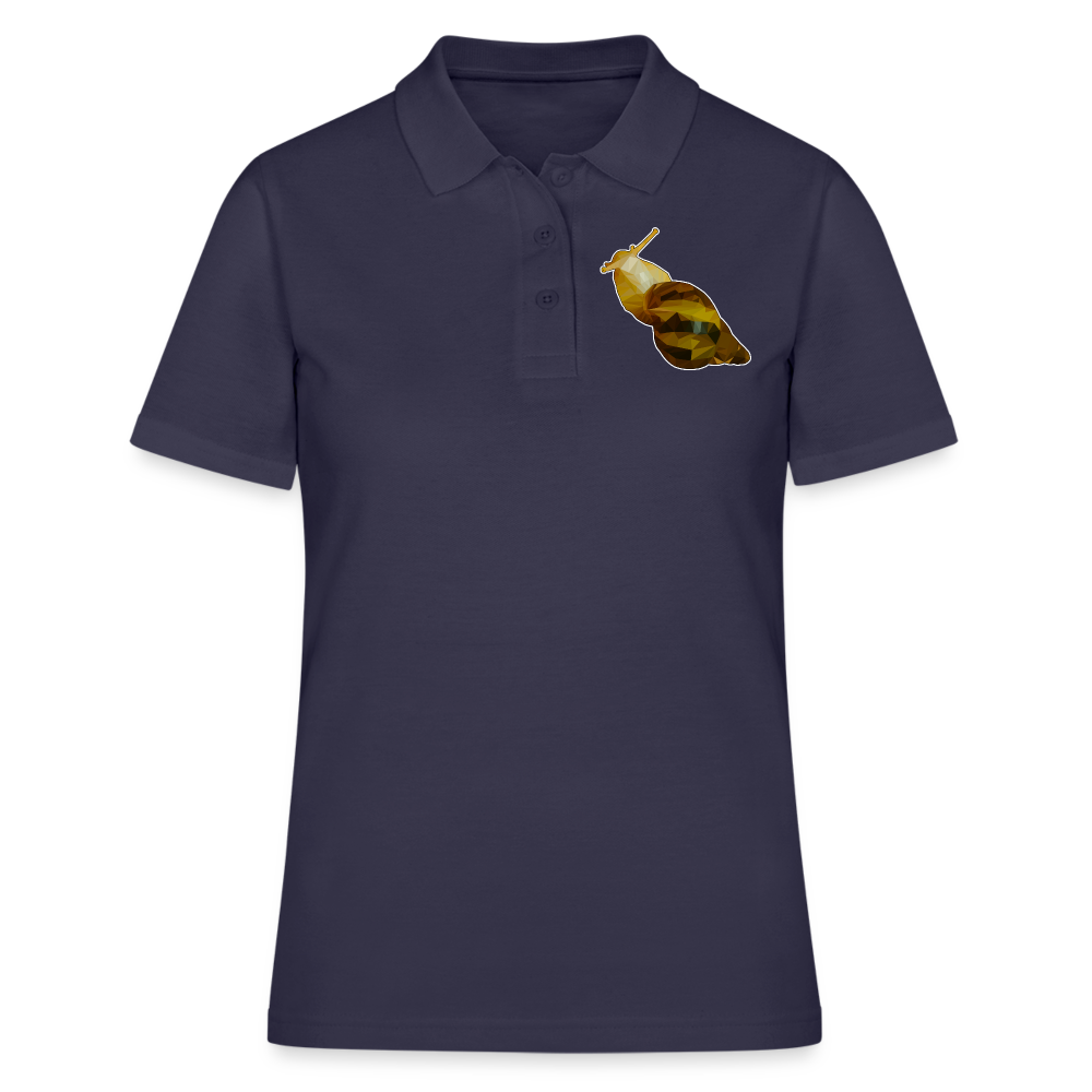 Frauen Polo Shirt Achatina reticulata Low Poly - Navy