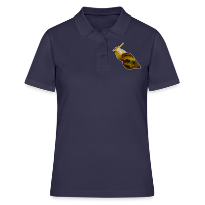 Frauen Polo Shirt Achatina reticulata Low Poly - Navy