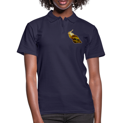 Frauen Polo Shirt Achatina reticulata Low Poly - Navy