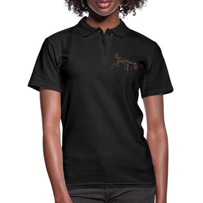 Frauen Polo Shirt Phyllocrania paradoxa female 2 - Schwarz