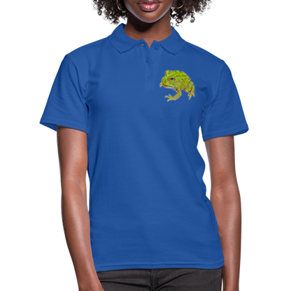 Frauen Polo Shirt Ceratophrys cranwelli Peppermint Blue - Royalblau