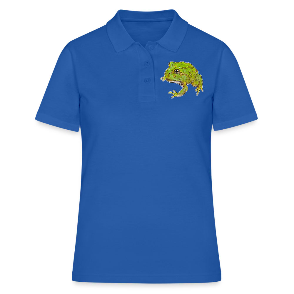 Frauen Polo Shirt Ceratophrys cranwelli Peppermint Blue - Royalblau