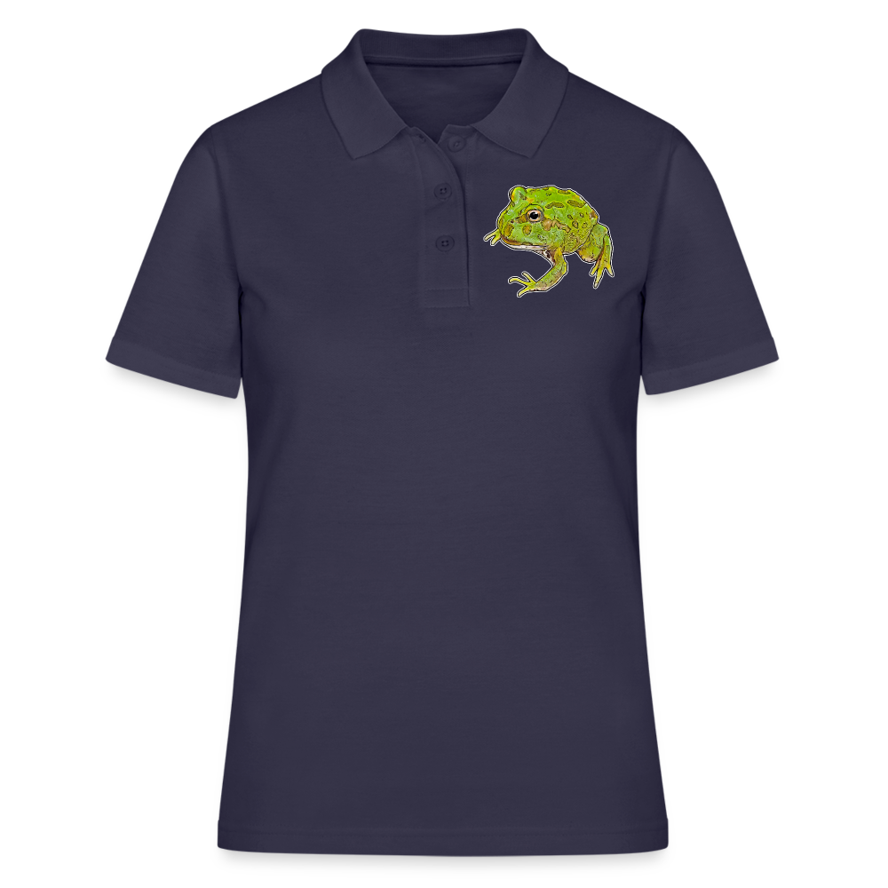 Frauen Polo Shirt Ceratophrys cranwelli Peppermint Blue - Navy