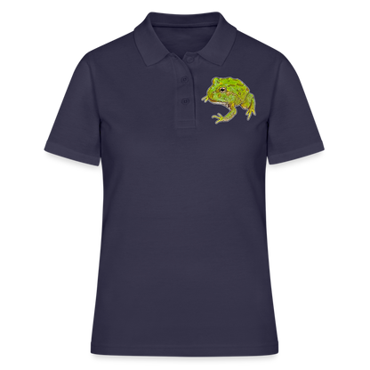 Frauen Polo Shirt Ceratophrys cranwelli Peppermint Blue - Navy