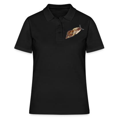 Frauen Polo Shirt Achatina reticulata wildfarben - Schwarz