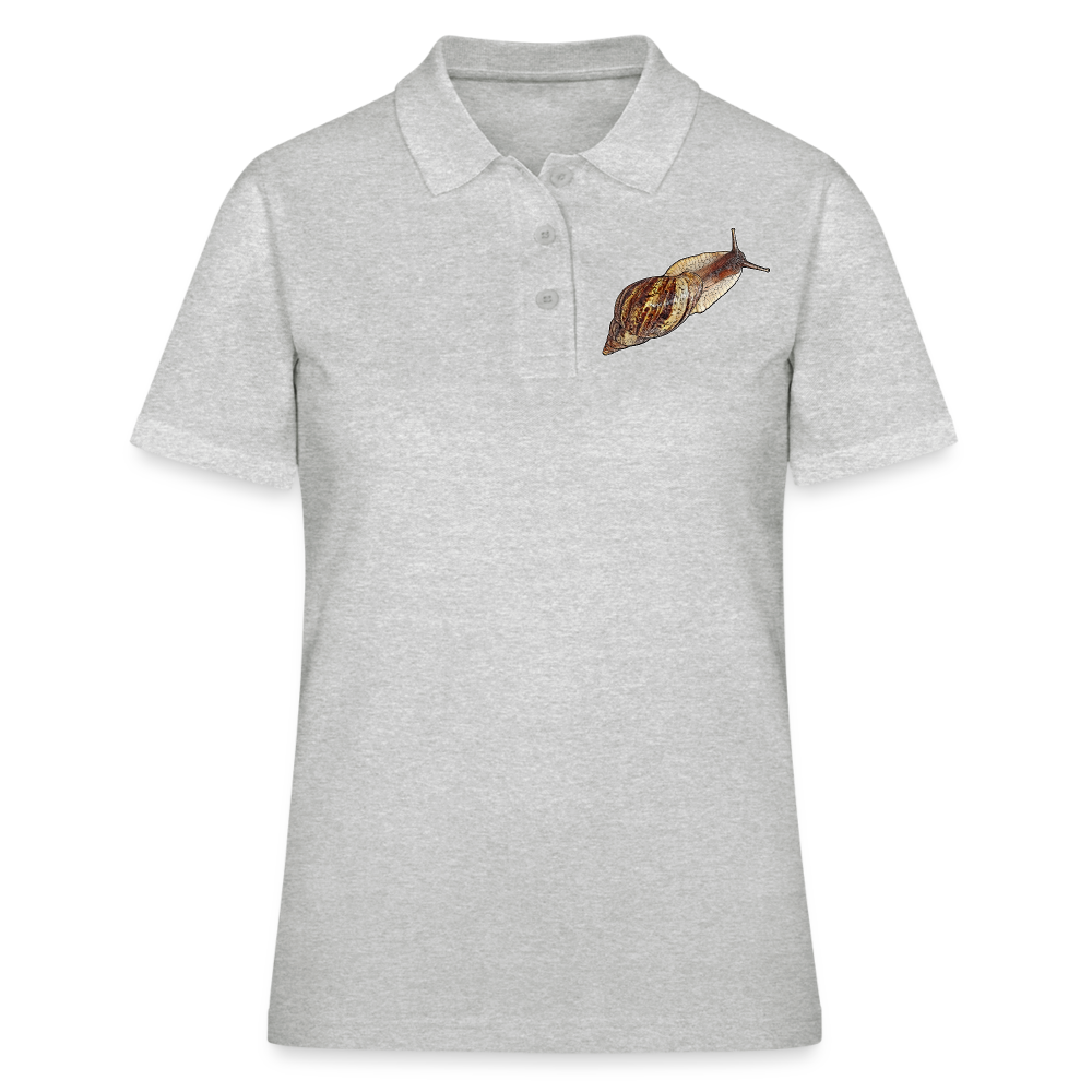Frauen Polo Shirt Achatina reticulata wildfarben - Grau meliert