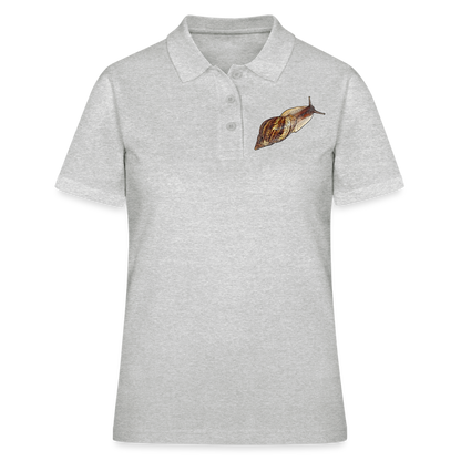 Frauen Polo Shirt Achatina reticulata wildfarben - Grau meliert