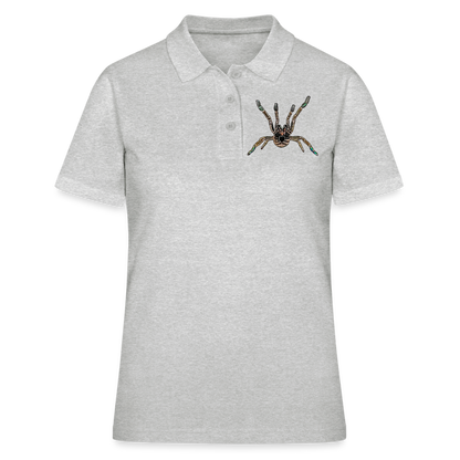 Frauen Polo Shirt Pterinochilus murinus tcf - Grau meliert