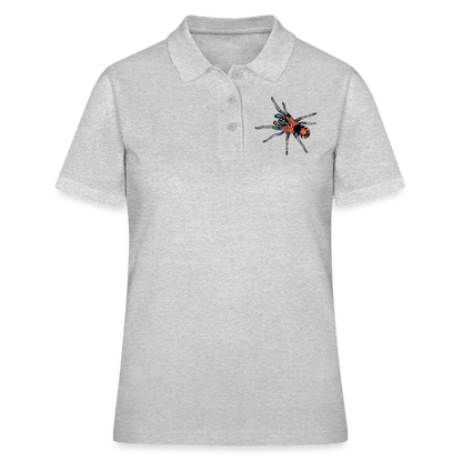 Frauen Polo Shirt Cyriocosmus elegans - Grau meliert