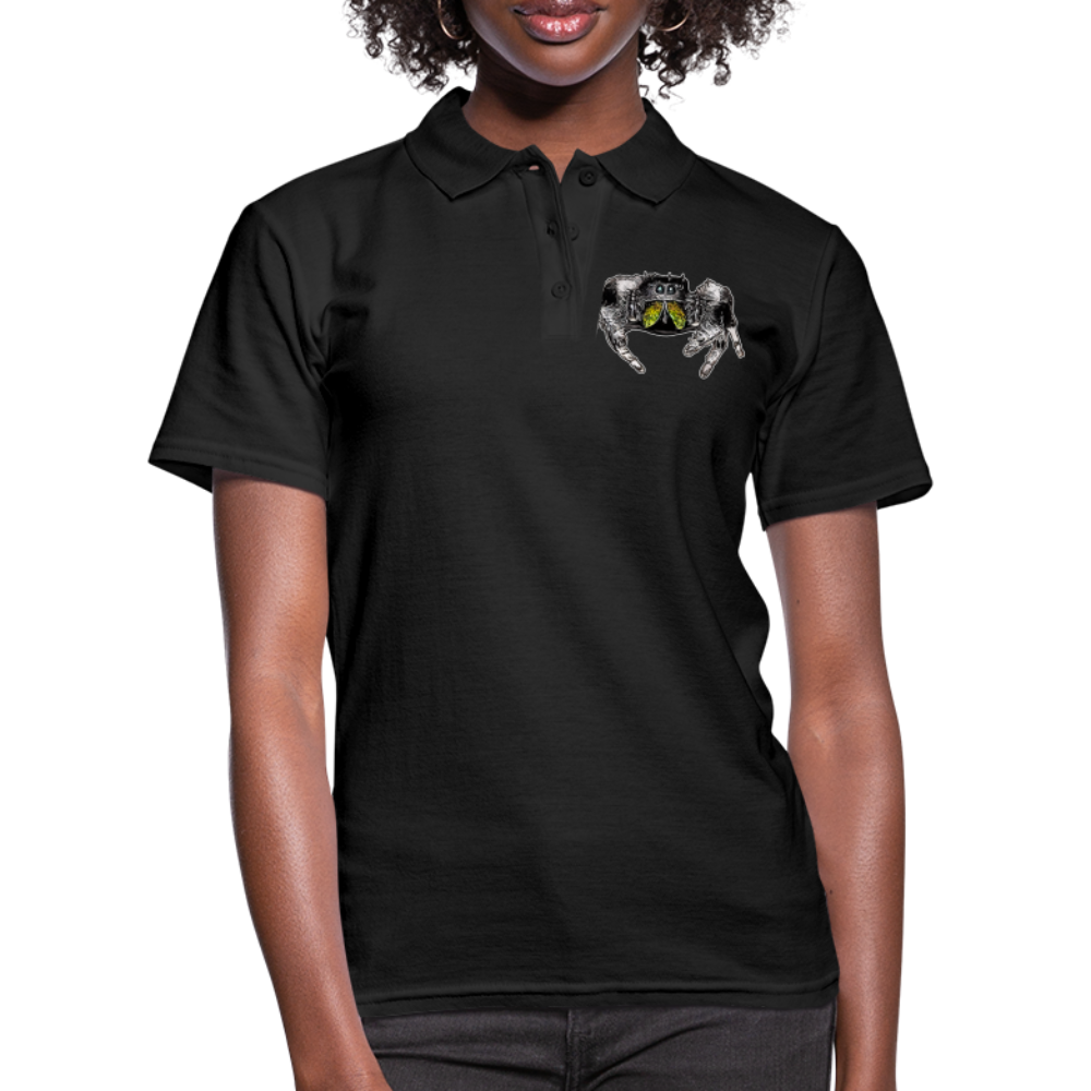 Frauen Polo Shirt Phidippus regius Rastafari male - Schwarz