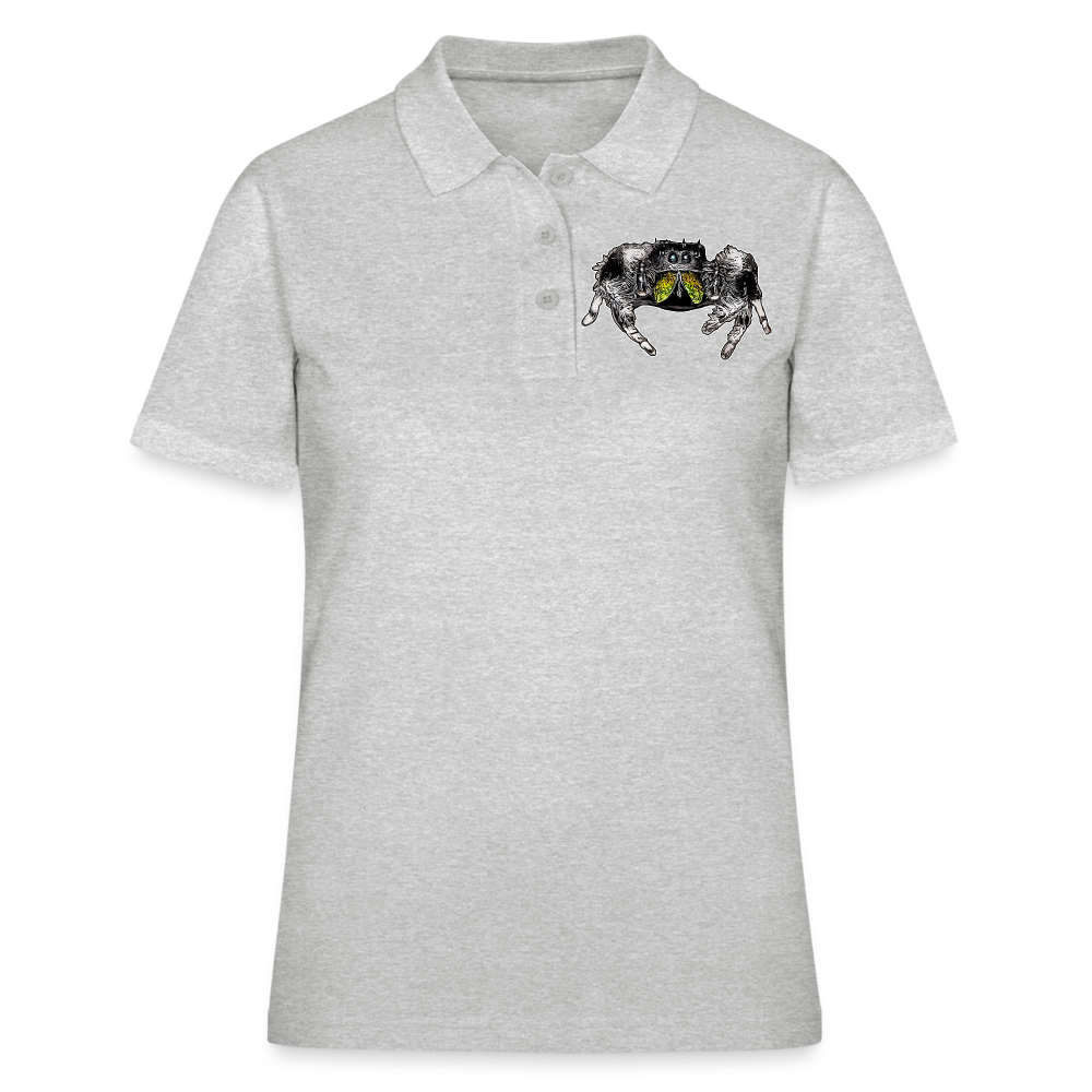 Frauen Polo Shirt Phidippus regius Rastafari male - Grau meliert
