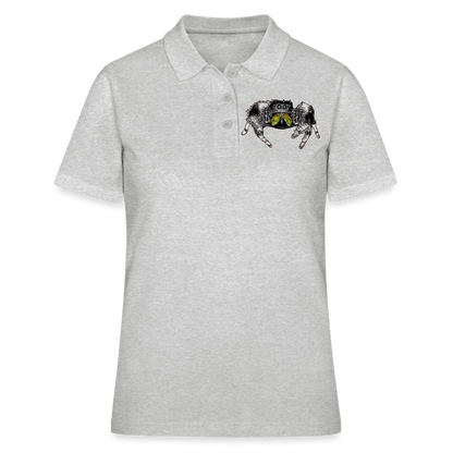 Frauen Polo Shirt Phidippus regius Rastafari male - Grau meliert