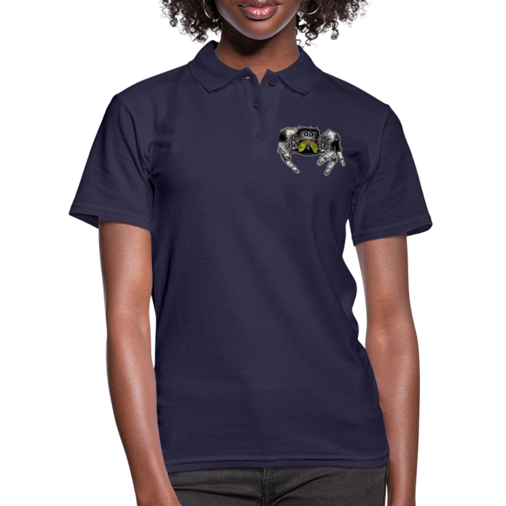 Frauen Polo Shirt Phidippus regius Rastafari male - Navy