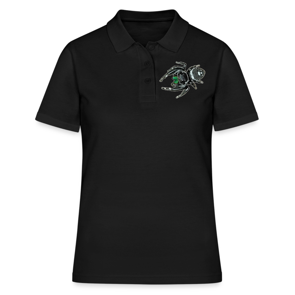 Frauen Polo Shirt Phidippus regius White Bahamas male - Schwarz