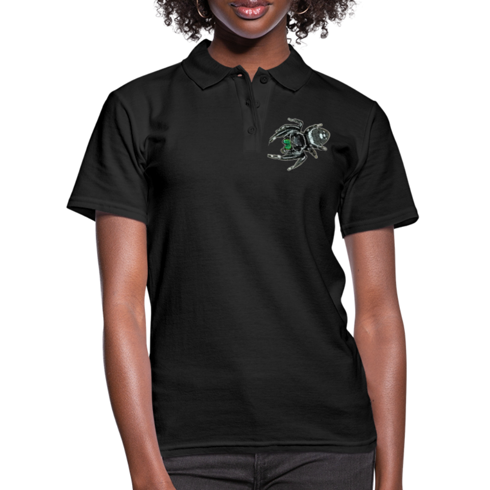 Frauen Polo Shirt Phidippus regius White Bahamas male - Schwarz