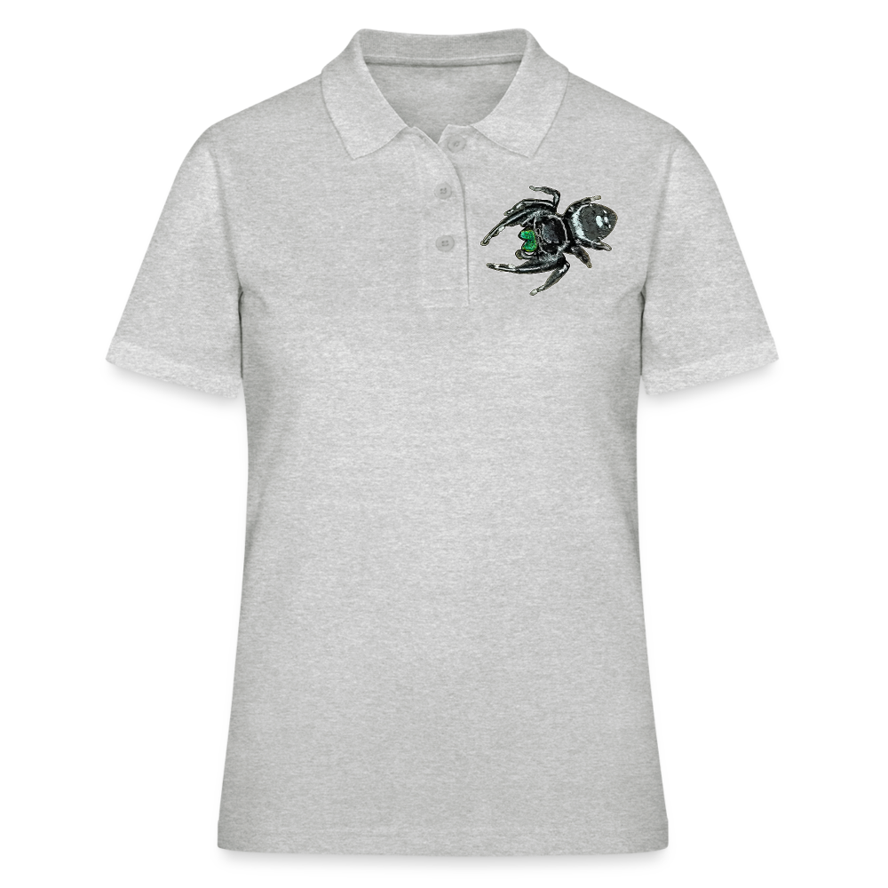 Frauen Polo Shirt Phidippus regius White Bahamas male - Grau meliert