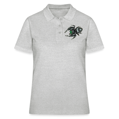 Frauen Polo Shirt Phidippus regius White Bahamas male - Grau meliert