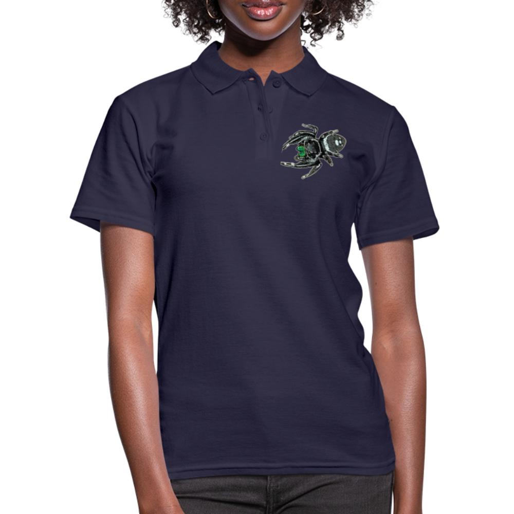 Frauen Polo Shirt Phidippus regius White Bahamas male - Navy
