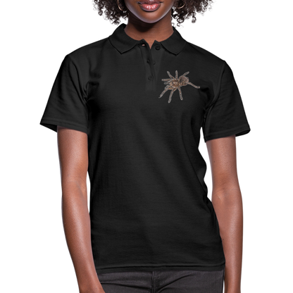 Frauen Polo Shirt Theraphosa stirmi juvenile - Schwarz