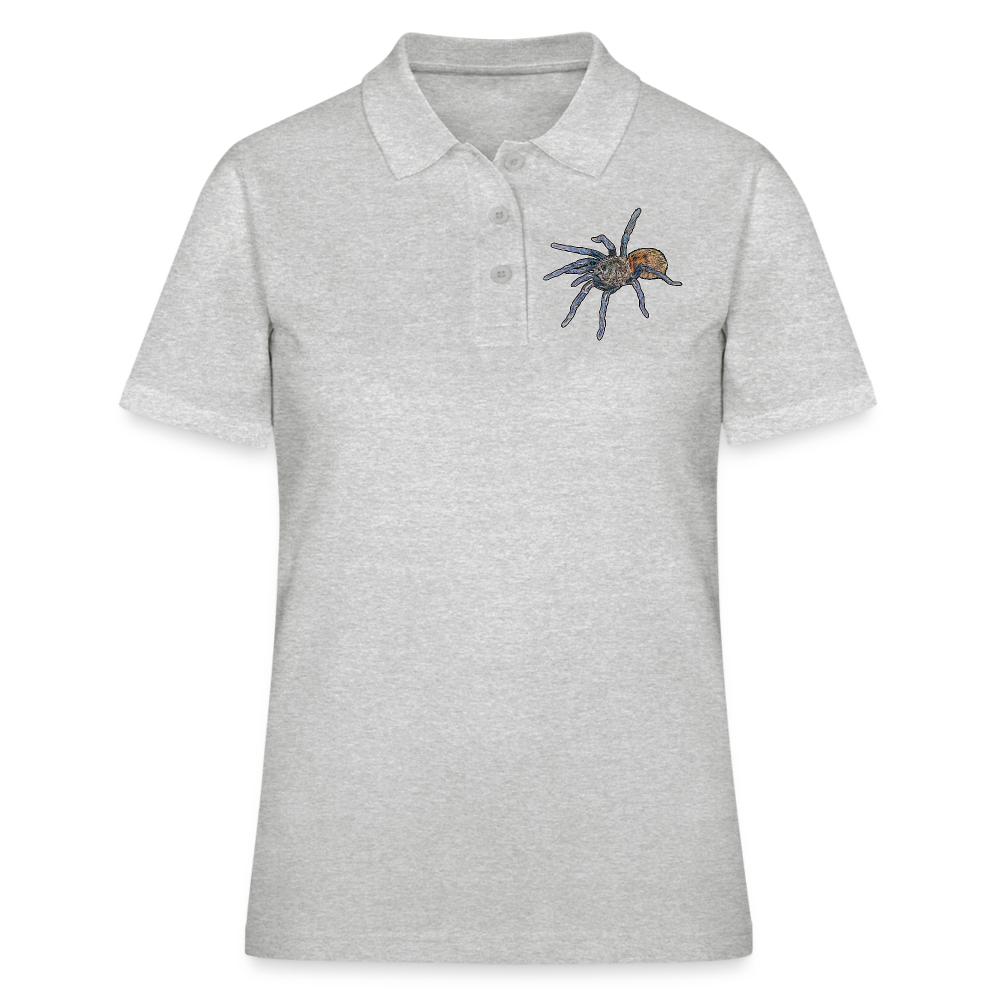 Frauen Polo Shirt Chromatopelma cyaneopubescens - Grau meliert