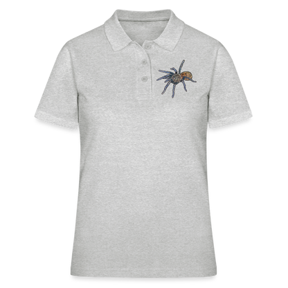 Frauen Polo Shirt Chromatopelma cyaneopubescens - Grau meliert