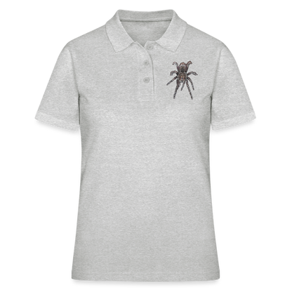 Frauen Polo Shirt Pamphobeteus sp Machala juvenile - Grau meliert