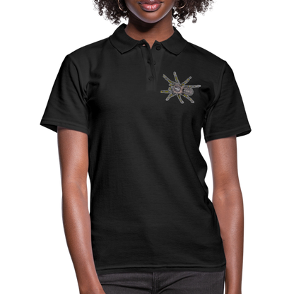 Frauen Polo Shirt Grammostola pulchripes - Schwarz