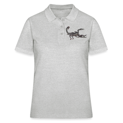 Frauen Polo Shirt Heterometrus silenus - Grau meliert