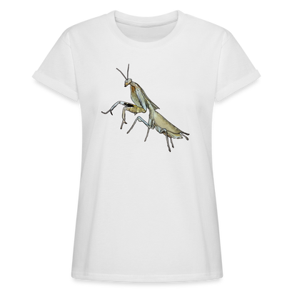 Frauen Oversized T-Shirt Deroplatys truncata - weiß