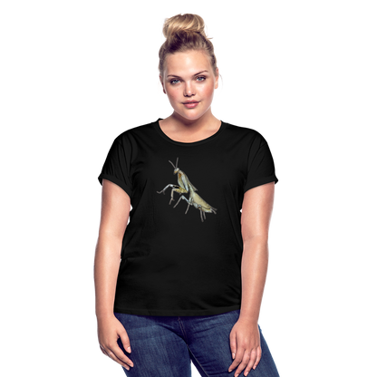 Frauen Oversized T-Shirt Deroplatys truncata - Schwarz