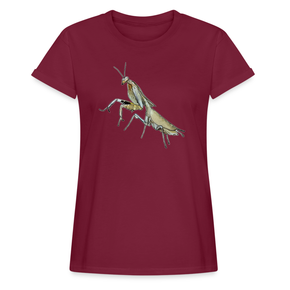 Frauen Oversized T-Shirt Deroplatys truncata - Bordeaux