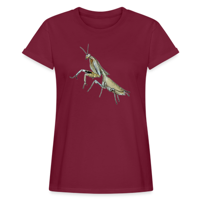 Frauen Oversized T-Shirt Deroplatys truncata - Bordeaux