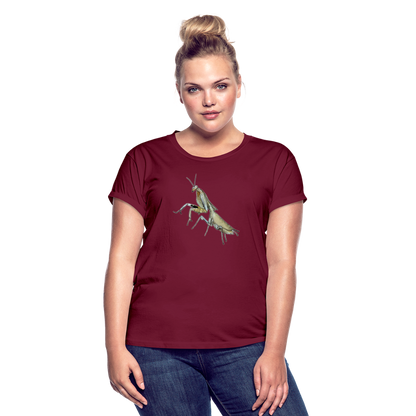 Frauen Oversized T-Shirt Deroplatys truncata - Bordeaux