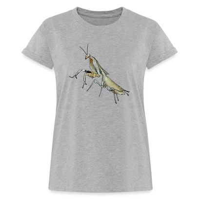 Frauen Oversized T-Shirt Deroplatys truncata - Grau meliert