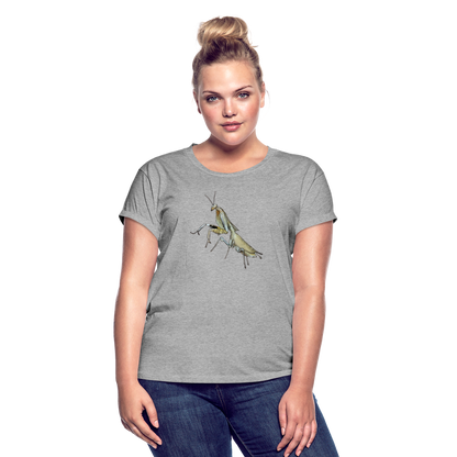 Frauen Oversized T-Shirt Deroplatys truncata - Grau meliert