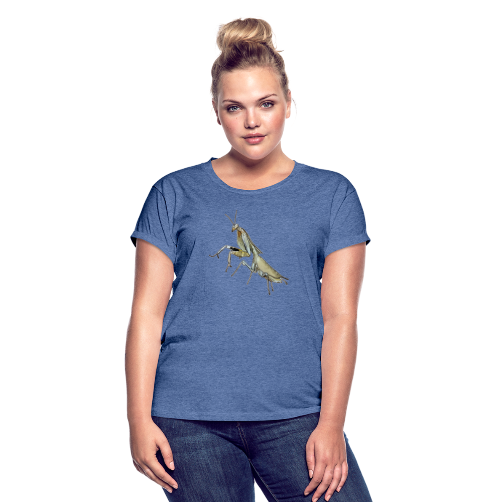 Frauen Oversized T-Shirt Deroplatys truncata - Denim meliert
