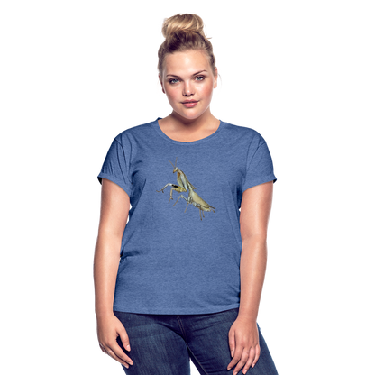 Frauen Oversized T-Shirt Deroplatys truncata - Denim meliert
