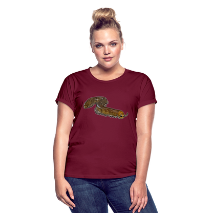Frauen Oversized T-Shirt Telodeinopus aoutii - Bordeaux