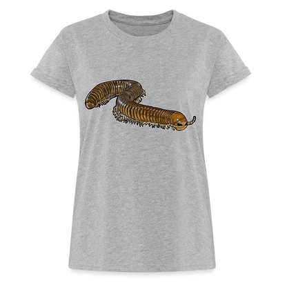 Frauen Oversized T-Shirt Telodeinopus aoutii - Grau meliert