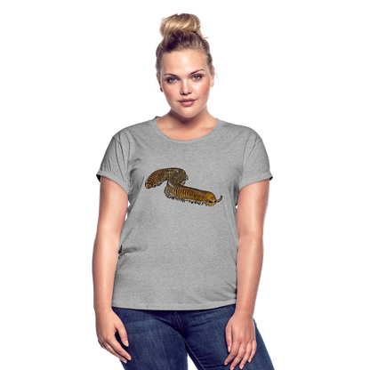 Frauen Oversized T-Shirt Telodeinopus aoutii - Grau meliert