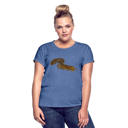 Frauen Oversized T-Shirt Telodeinopus aoutii - Denim meliert