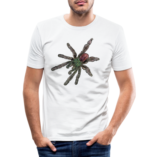 Männer Slim Fit T-Shirt Caribena versicolor - weiß
