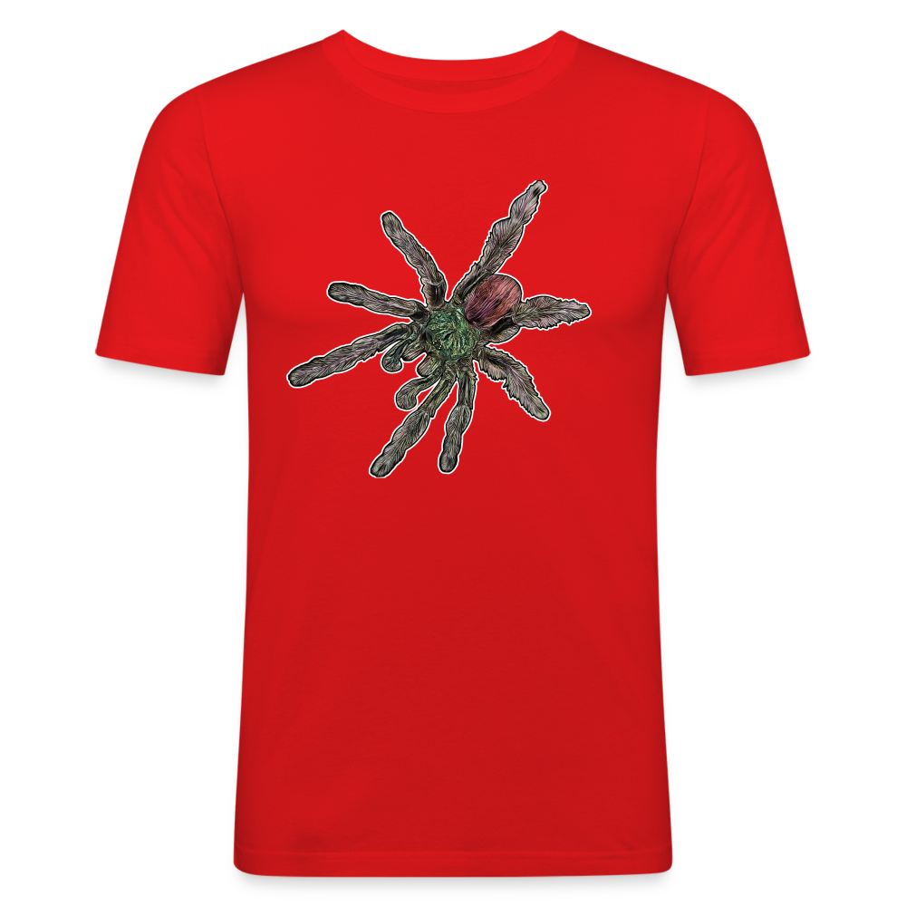 Männer Slim Fit T-Shirt Caribena versicolor - Rot