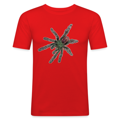 Männer Slim Fit T-Shirt Caribena versicolor - Rot