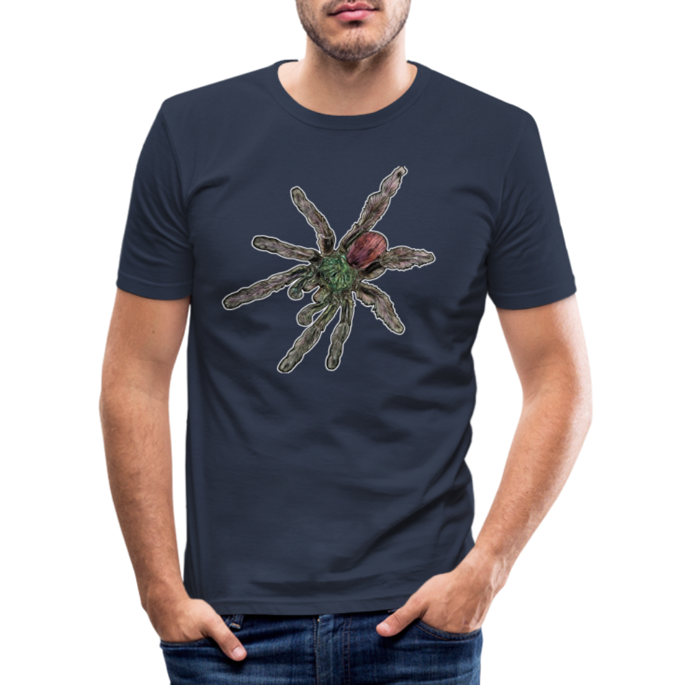 Männer Slim Fit T-Shirt Caribena versicolor - Navy