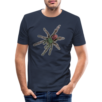 Männer Slim Fit T-Shirt Caribena versicolor - Navy
