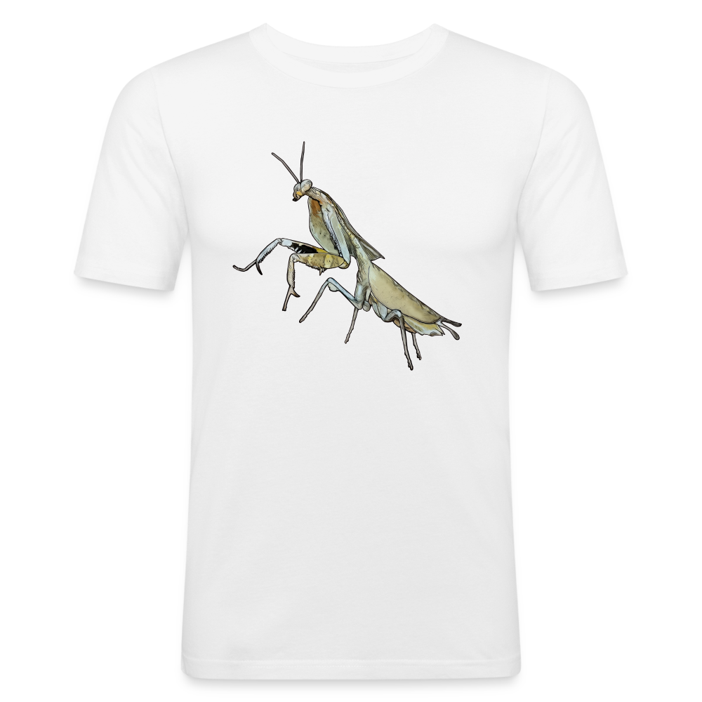 Männer Slim Fit T-Shirt Deroplatys truncata female - weiß